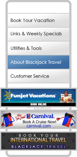 BlackJack Travel Main Menu