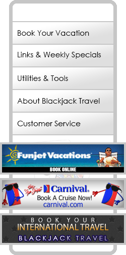 BlackJack Travel Main Menu